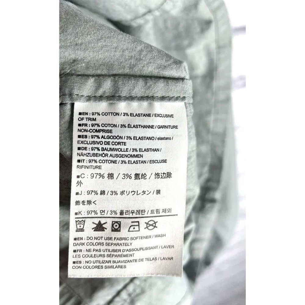 Gray Button-Up Women's Top - Picture 4 of 6